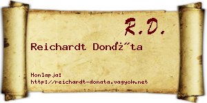 Reichardt Donáta névjegykártya